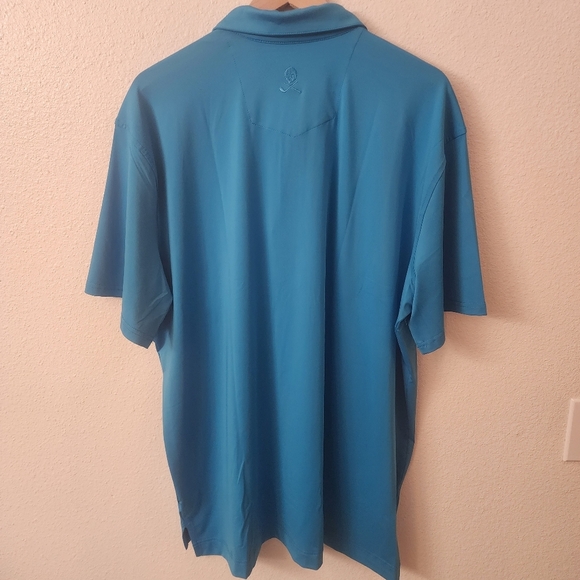 NWT Robert Graham Sea Blue Axelsen Classic Fit Golf Polo Shirt Mens 2XL - Picture 8 of 9